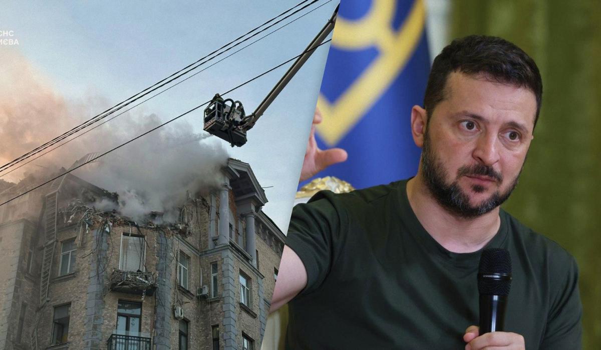Президент Украины отреагировал на атаку БПЛА / коллаж УНИАН, фото Telegram/@V_Zelenskiy_official, УНИАН Президент Украины отреагировал на атаку БПЛА / коллаж УНИАН, фото Telegram/@V_Zelenskiy_official, УНИАН