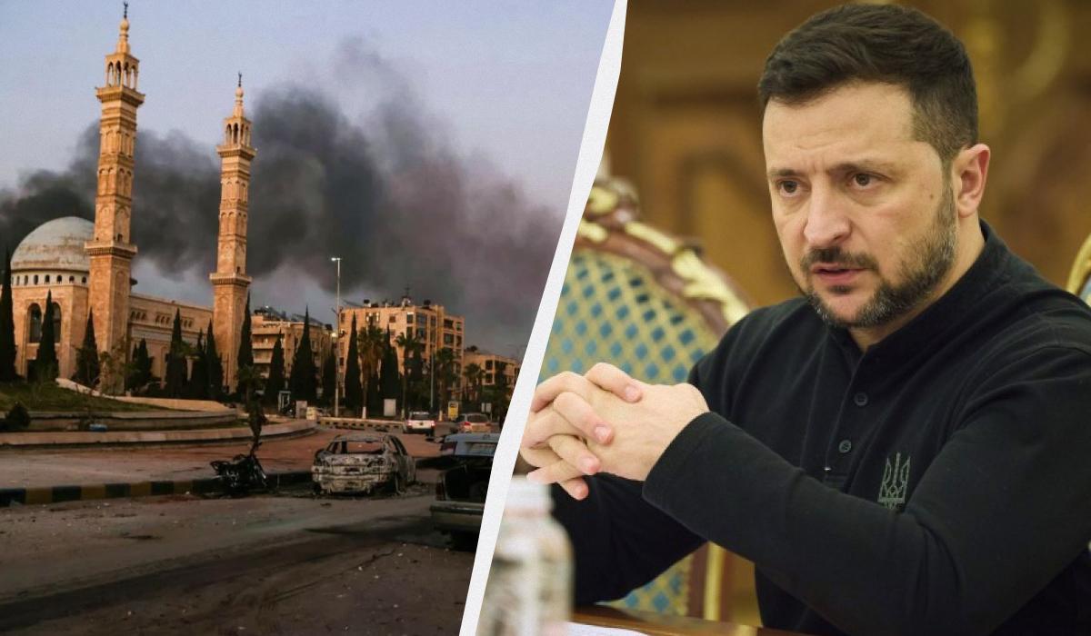 Зеленский рассказал об украинской помощи Сирии / коллаж УНИАН, фото Getty Images, president.gov.ua Зеленский рассказал об украинской помощи Сирии / коллаж УНИАН, фото Getty Images, president.gov.ua