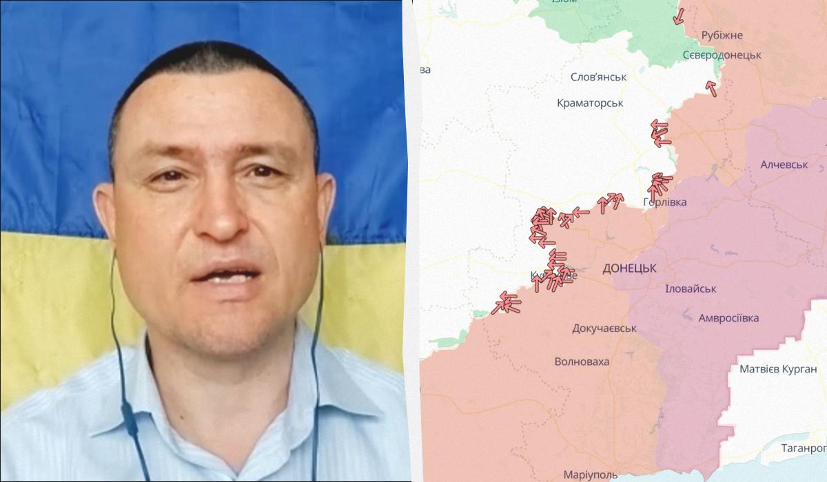 Селезньов заявив, що РФ формує умови для захоплення Донецької області / колаж УНІАН, фото DeepState, кадр з відео Селезньов заявив, що РФ формує умови для захоплення Донецької області / колаж УНІАН, фото DeepState, кадр з відео