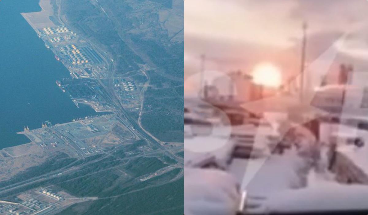 Дроны атаковали порт Усть-Луга в России / коллаж УНИАН, фото wikipedia.org, скриншот Дроны атаковали порт Усть-Луга в России / коллаж УНИАН, фото wikipedia.org, скриншот