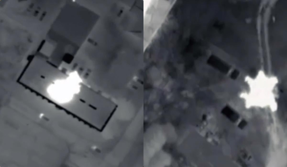 GUR showed how it burns Russian targets / UNIAN collage, screenshots