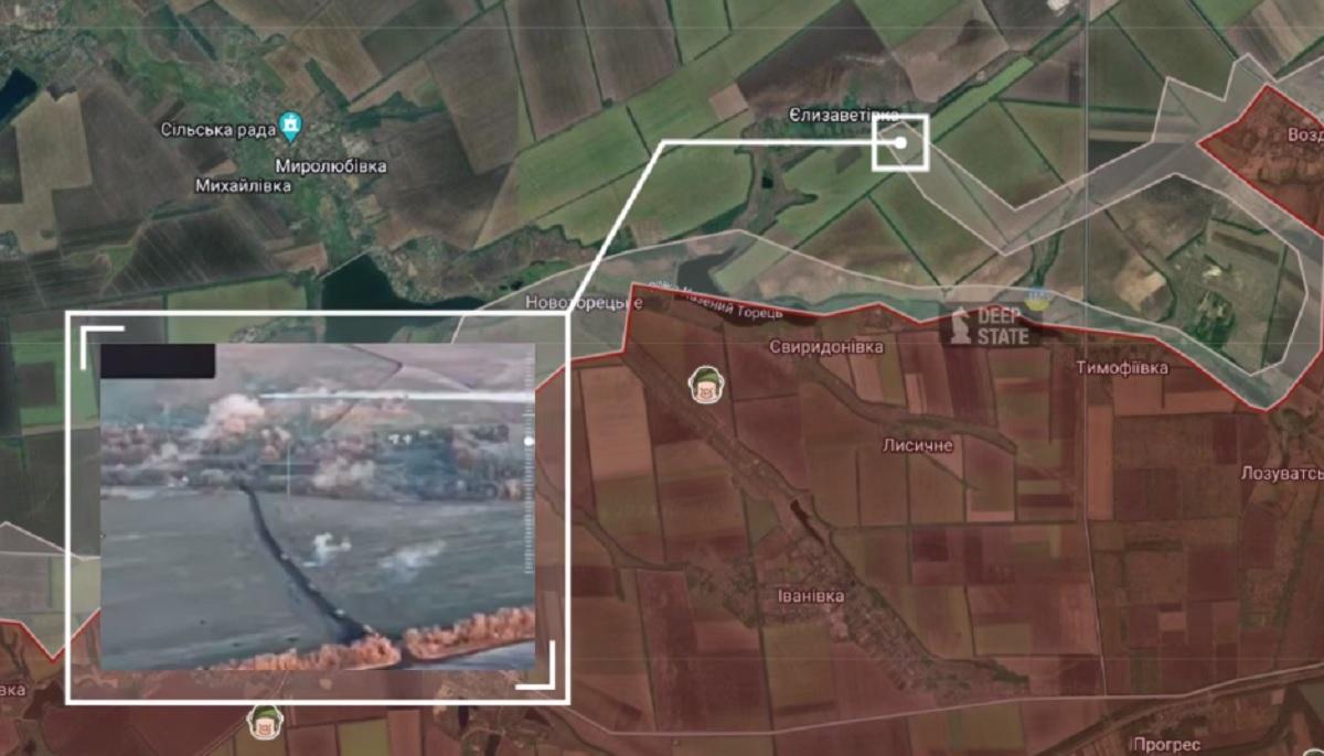 Россияне вошли в Елизаветовку / скриншот из видео Россияне вошли в Елизаветовку / скриншот из видео