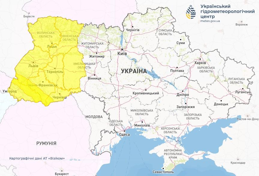 На западе Украины завтра будет бушевать зимняя непогода / фото Укргидрометцентр На западе Украины завтра будет бушевать зимняя непогода / фото Укргидрометцентр
