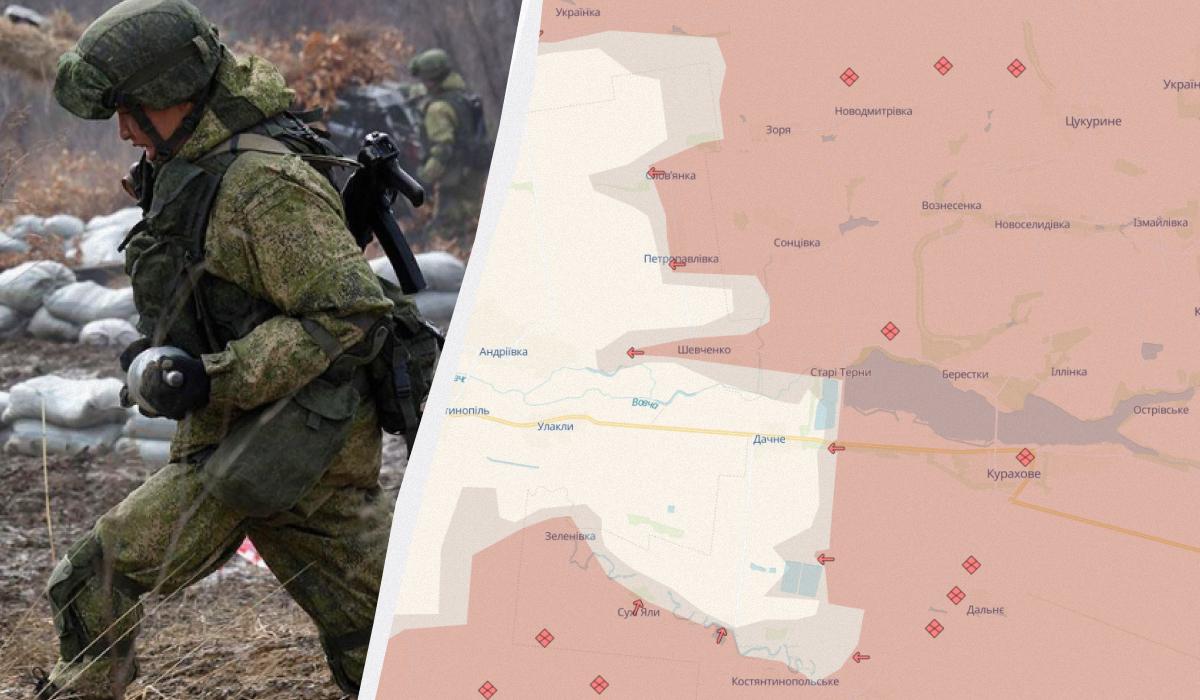 Росія окупувала Курахове / колаж УНІАН, фото wikimedia.org, DeepState Росія окупувала Курахове / колаж УНІАН, фото wikimedia.org, DeepState