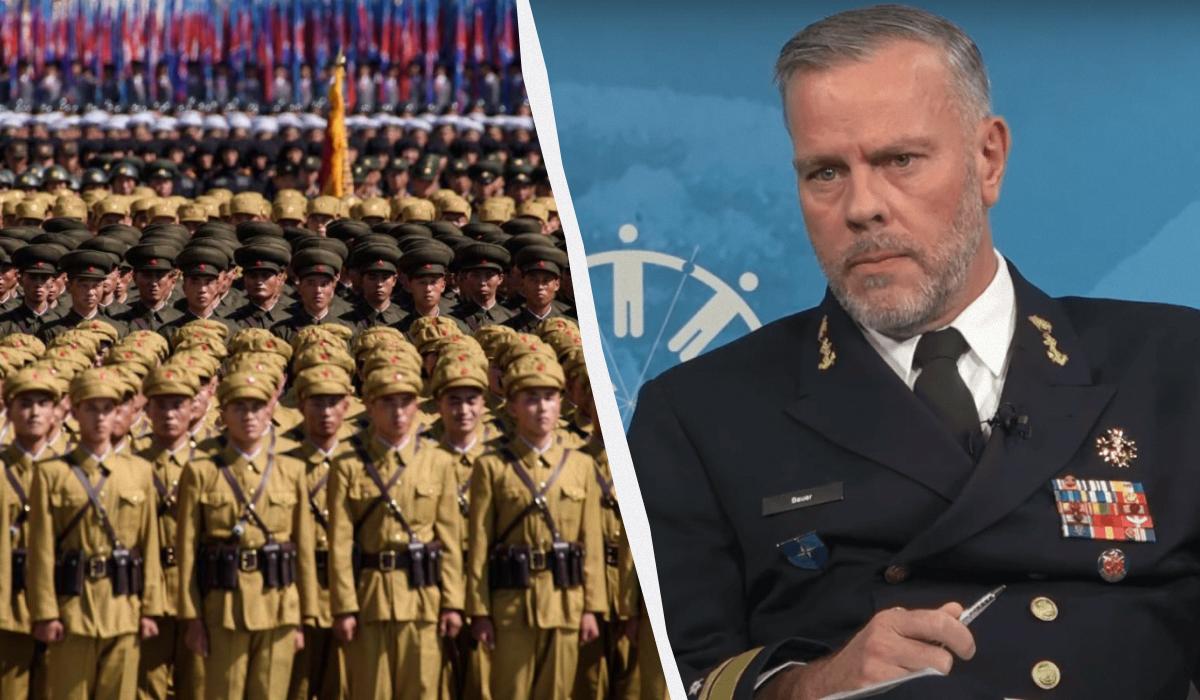 Адмірал НАТО скептично оцінив ефективність військ КНДР / Колаж УНІАН, Getty Images, скріншот Адмірал НАТО скептично оцінив ефективність військ КНДР / Колаж УНІАН, Getty Images, скріншот