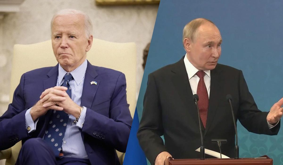 Байден запевнив Путіна, що в України не залишилося ядерної зброї / Колаж УНІАН, фото - president.gov.ua, скриншот Байден запевнив Путіна, що в України не залишилося ядерної зброї / Колаж УНІАН, фото - president.gov.ua, скриншот