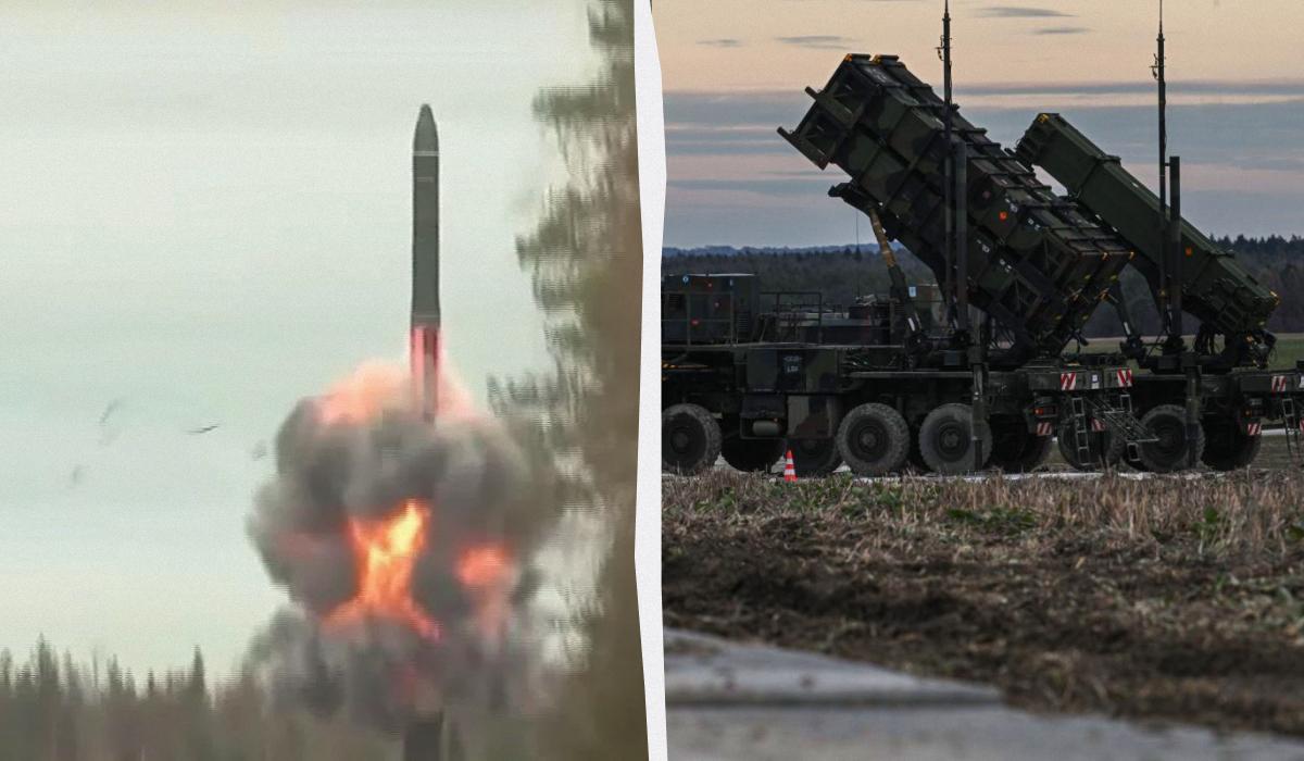 Patriot PAC-3 і SAMP-T не зможуть одночасно збити всі шість шість боєголовок, які випускає "Орєшник" / Колаж УНІАН, фото - скриншот, Getty Images Patriot PAC-3 і SAMP-T не зможуть одночасно збити всі шість шість боєголовок, які випускає "Орєшник" / Колаж УНІАН, фото - скриншот, Getty Images