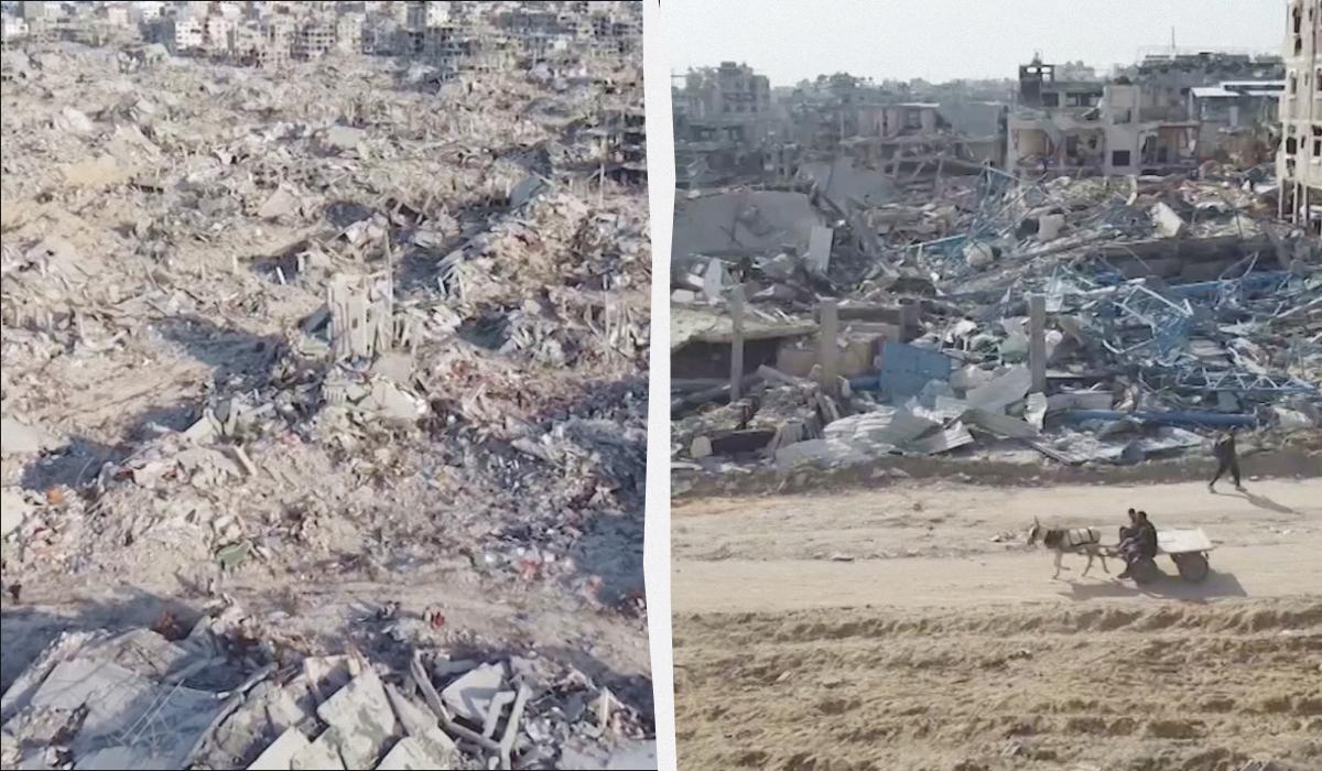 The media showed what Gaza looks like after 15 months of war / UNIAN collage, footage from a CNN video