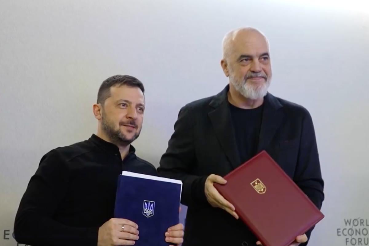 Україна та Албанія уклали 10-річну угоду про співробітництво / кадр з відео Україна та Албанія уклали 10-річну угоду про співробітництво / кадр з відео