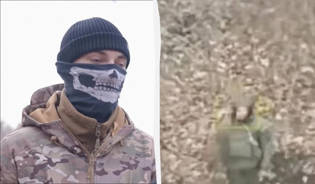 Воїн "Декс" розповів, як на кордоні з Сумщиною росіянина взяли в полон за допомогою мандаринки / колаж УНІАН, скріншоти Воїн "Декс" розповів, як на кордоні з Сумщиною росіянина взяли в полон за допомогою мандаринки / колаж УНІАН, скріншоти
