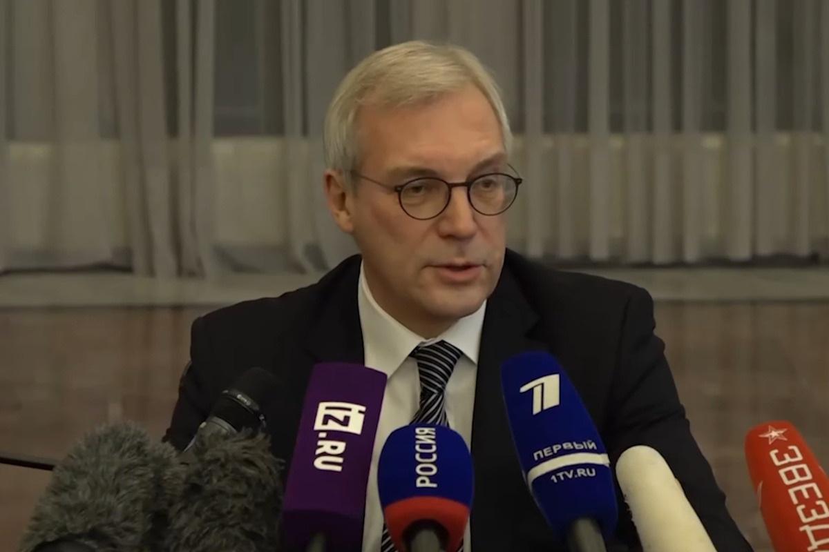 Замглавы МИД РФ Александр Грушко озвучил требование к НАТО / кадр из видео Замглавы МИД РФ Александр Грушко озвучил требование к НАТО / кадр из видео