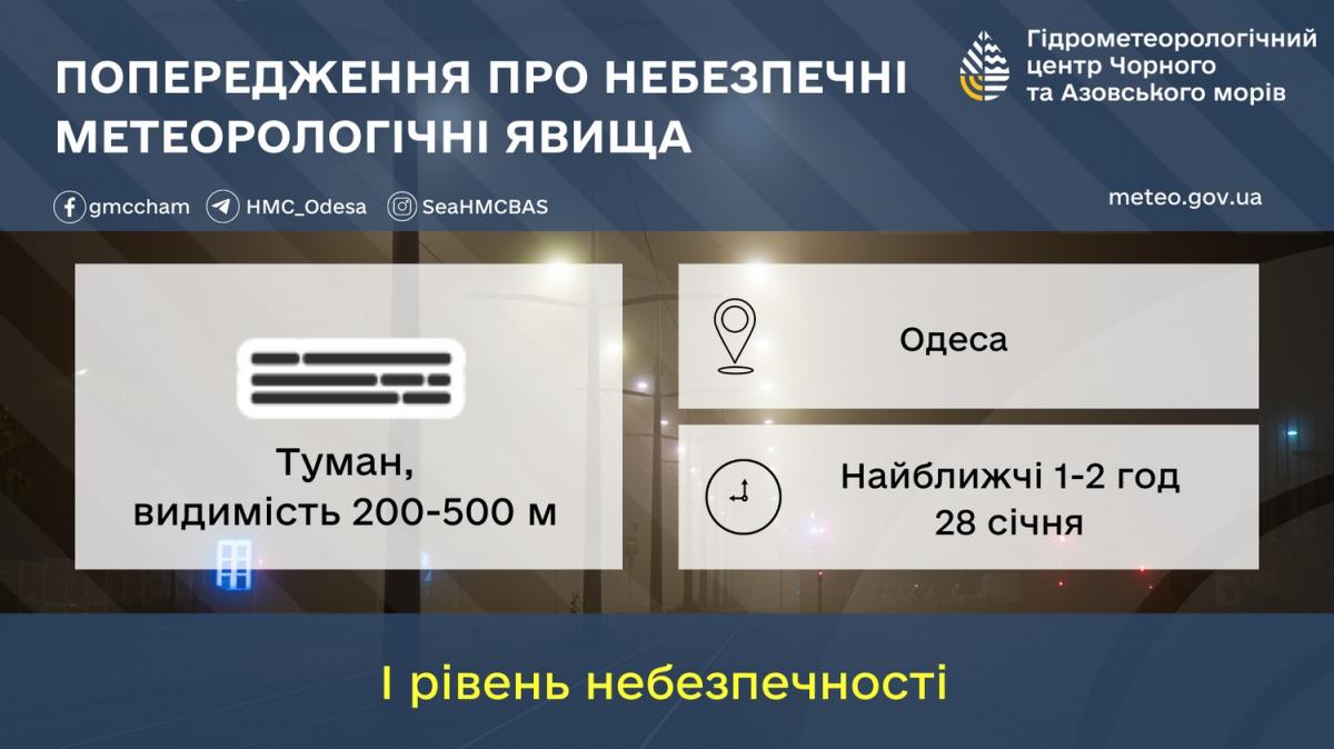 Одесу оповиє густий туман / фото Гідрометеорологічний Центр Чорного та Азовського морів Одесу оповиє густий туман / фото Гідрометеорологічний Центр Чорного та Азовського морів