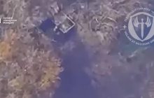 ГУР показало, як дрони-камікадзе рознесли гарматну позицію ворога (відео)