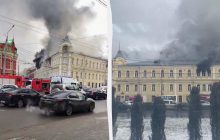 В РФ горит военный госпиталь: огонь распространился очень быстро, - СМИ (видео)