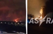 Украинские дроны массово атаковали Россию: в Рязани горит НПЗ (видео)