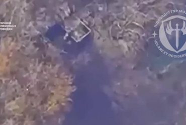ГУР показало, як дрони-камікадзе рознесли гарматну позицію ворога (відео)