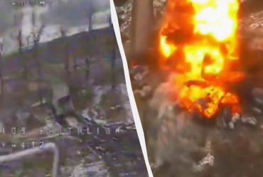 ВСУ эффектно взорвали российский Град FPV-дроном (видео)