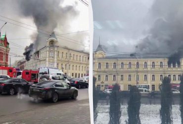 В РФ горит военный госпиталь: огонь распространился очень быстро, - СМИ (видео)