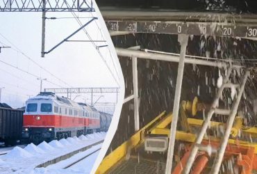 Опасный гололед парализовал движение поездов в Польше (видео)