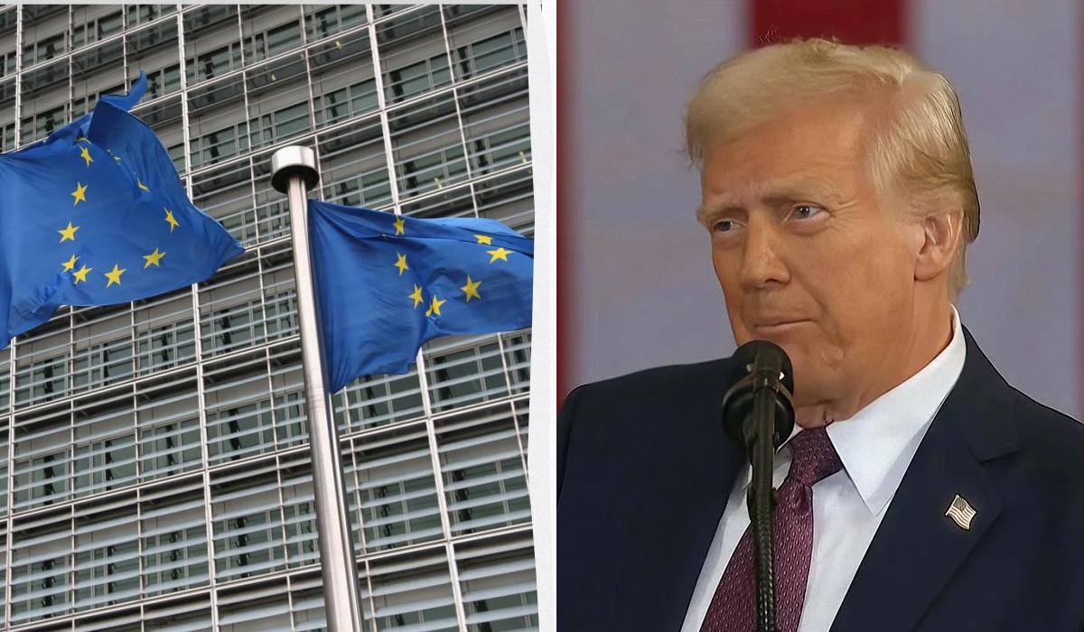 Трамп пообещал ввести пошлины на товары из ЕС/ фото REUTERS, скриншот Трамп пообещал ввести пошлины на товары из ЕС/ фото REUTERS, скриншот