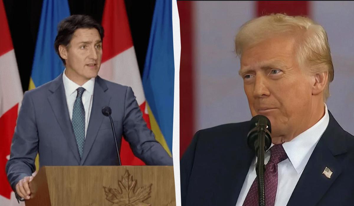 Трамп пригрозил Канаде новыми пошлинами / коллаж УНИАН, скриншоты Трамп пригрозил Канаде новыми пошлинами / коллаж УНИАН, скриншоты