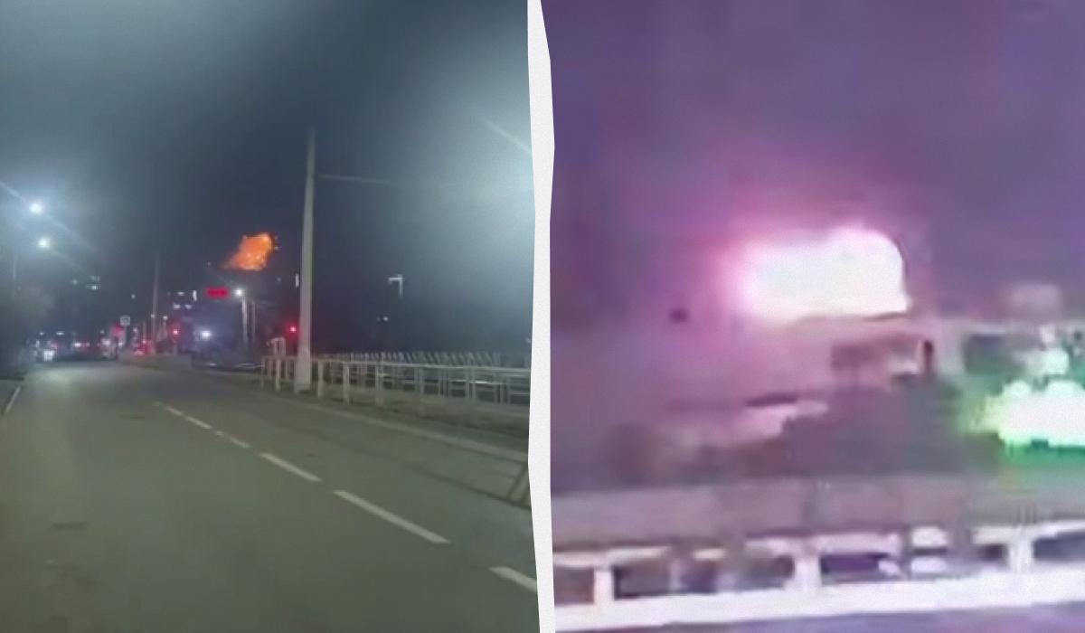 Афіпський НПЗ, по якому вдарили вночі, розміщений по сусідству із зенітною бригадою / колаж УНІАН, скриншоти Афіпський НПЗ, по якому вдарили вночі, розміщений по сусідству із зенітною бригадою / колаж УНІАН, скриншоти