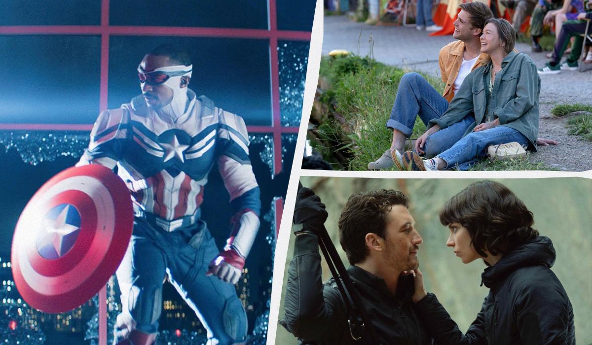 Кадры из фильмов "Капитан Америка: Дивный новый мир", "Бриджит Джонс: Влюбленная в парня" и "Ущелье" / коллаж УНИАН, скриншоты Кадры из фильмов "Капитан Америка: Дивный новый мир", "Бриджит Джонс: Влюбленная в парня" и "Ущелье" / коллаж УНИАН, скриншоты