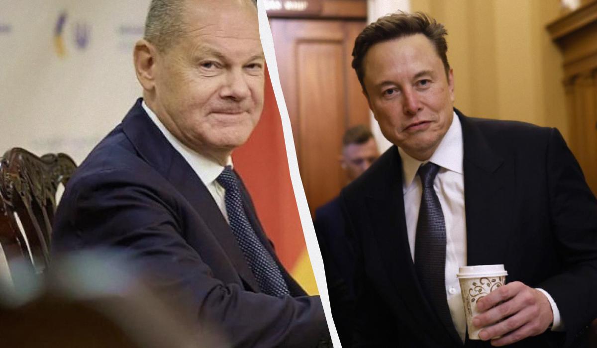 Шольц розкритикував Маска / колаж УНІАН