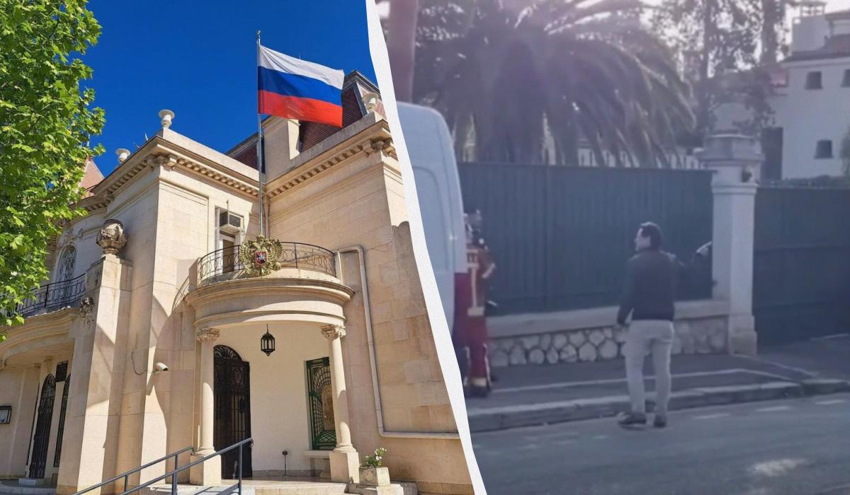 У консульство РФ кинули вибухові пристрої / Колаж УНІАН, скріншот У консульство РФ кинули вибухові пристрої / Колаж УНІАН, скріншот