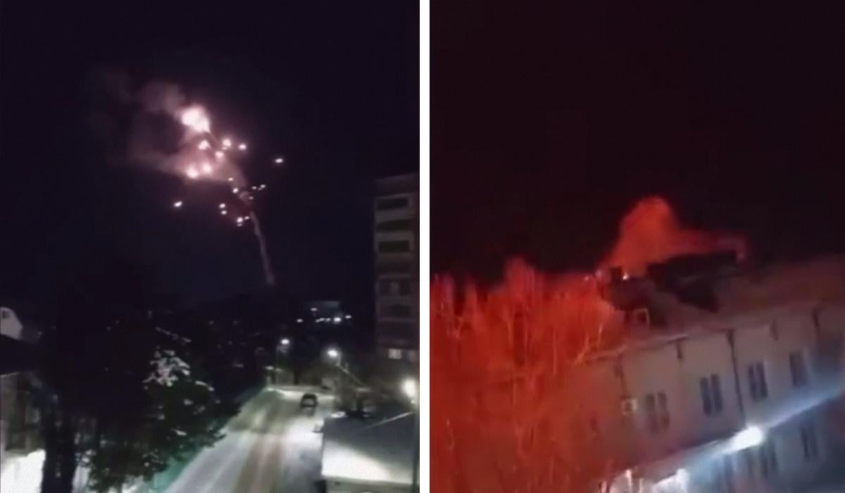 Вночі російське місто Туапсе не спало / колаж УНІАН, кадри з відео Вночі російське місто Туапсе не спало / колаж УНІАН, кадри з відео