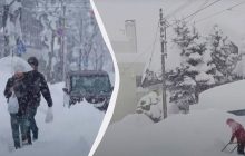 Снежный апокалипсис в Японии: Хоккайдо переживает сильнейший в истории снегопад (видео)