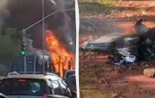 В Бразилии самолет упал прямо на проспект: есть погибшие и пострадавшие (видео)