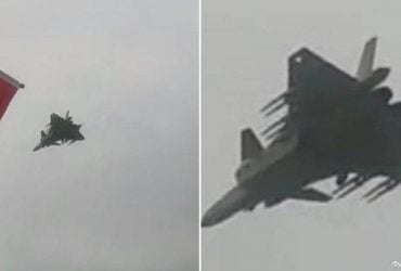 Китайський винищувач нового покоління побачили в режимі звіра (відео)