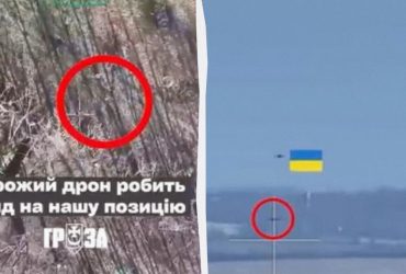 Нацгвардійці зняли на відео повітряний бій з російським дроном