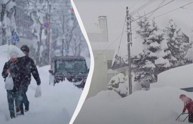 Сніговий апокаліпсис у Японії: Хоккайдо переживає найсильніший в історії снігопад (відео)