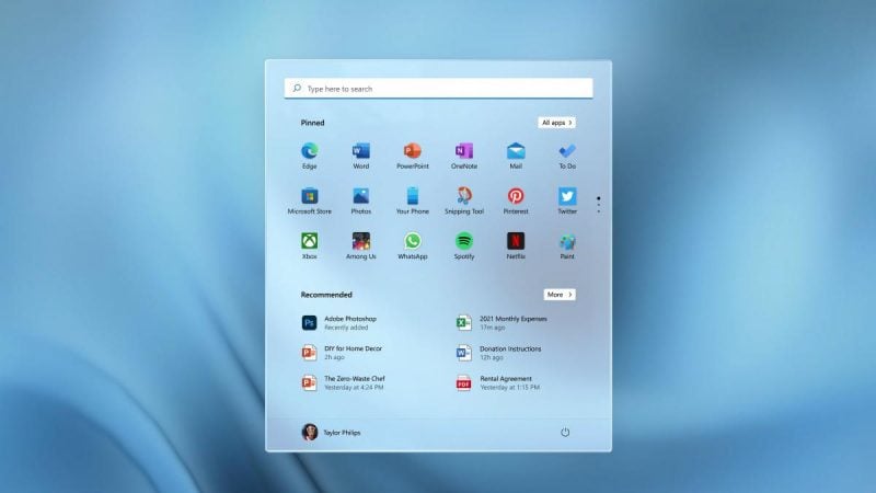 Microsoft обновила "Пуск" и открыла доступ к панели для обмена файлами Windows 11 / фото Microsoft Microsoft обновила "Пуск" и открыла доступ к панели для обмена файлами Windows 11 / фото Microsoft