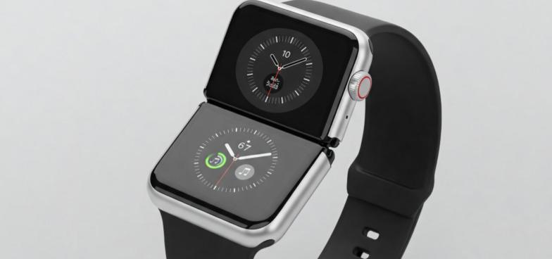 Apple запатентовала складные Apple Watch с двумя экранами / рендер Designboom Apple запатентовала складные Apple Watch с двумя экранами / рендер Designboom
