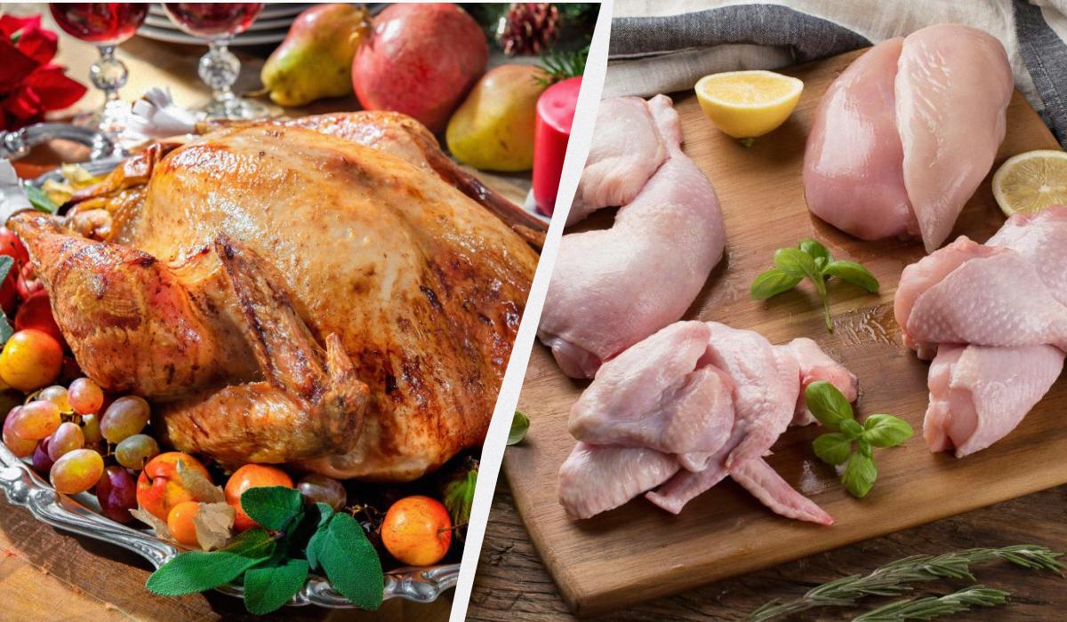 Дієтологи порівняли користь курки та індички / Колаж УНІАН, фото ua.depositphotos.com Дієтологи порівняли користь курки та індички / Колаж УНІАН, фото ua.depositphotos.com