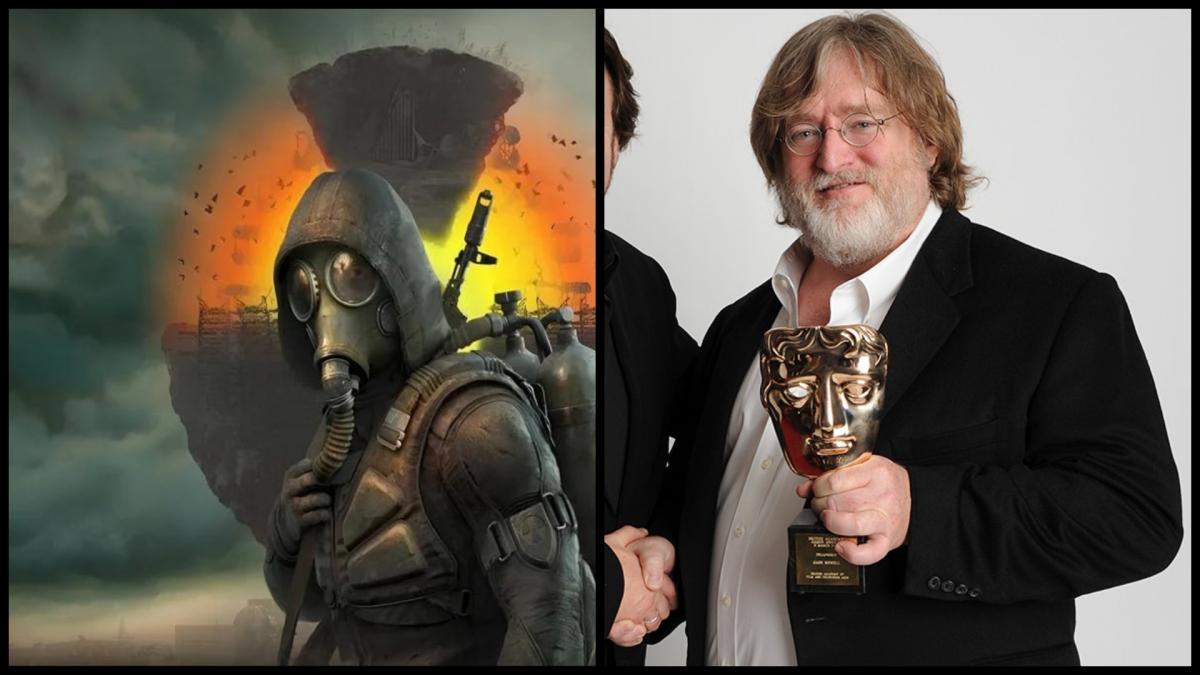 Гейб Ньюэлл собирается пройти Stalker 2 на все концовки / Коллаж УНИАН, фото - Bafta, GSC Game World