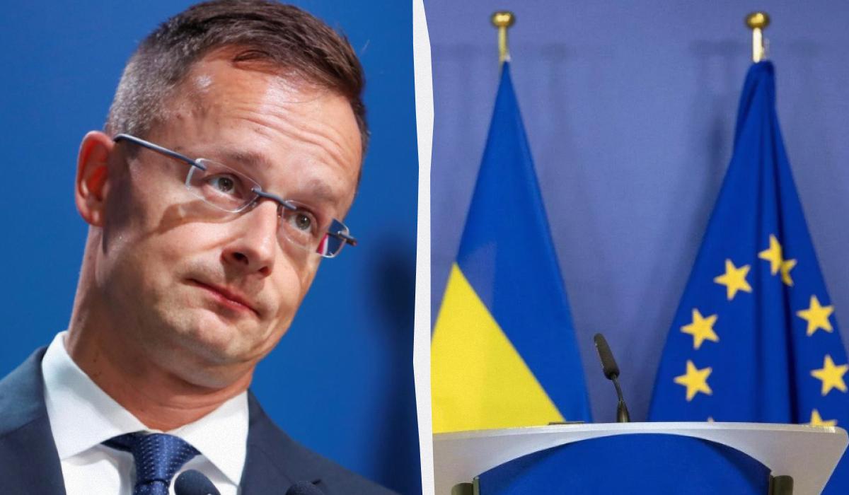 Сіярто прокоментував блокування Угорщиною переговорів про вступ України до ЄС / Колаж УНІАН, фото REUTERS, УНІАН, Анастасія Сироткіна Сіярто прокоментував блокування Угорщиною переговорів про вступ України до ЄС / Колаж УНІАН, фото REUTERS, УНІАН, Анастасія Сироткіна