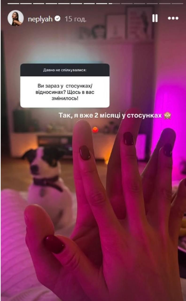 Скріншот сторіз Анни Неплях Скріншот сторіз Анни Неплях
