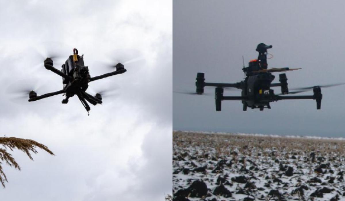 Використання FPV-дронів набуло значного поширення по обидва боки фронту / колаж УНІАН, фото 56 та 22 бригади Використання FPV-дронів набуло значного поширення по обидва боки фронту / колаж УНІАН, фото 56 та 22 бригади