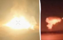 Палає газовимірювальна станція "Суджа": вогонь видно за десятки кілометрів, - росЗМІ (відео)