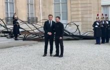 Зеленский во Франции встретился с Макроном перед саммитом "коалиции желающих" (видео)