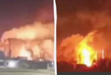 Думали, что землетрясение: в Уфе после взрыва пылает НПЗ (видео)