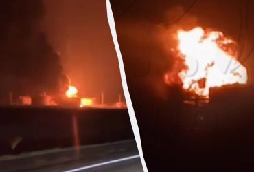 Кавказьку бомблять, як же страшно: на Кубані палає пункт перевалки нафти (відео)