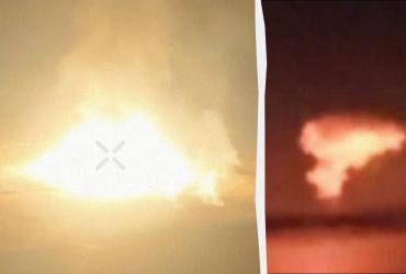 Горит газоизмерительная станция Суджа: огонь виден за десятки километров, - росСМИ (видео)