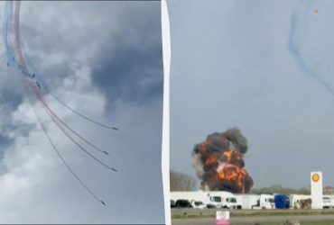 В небе Франции столкнулись два самолета (видео)