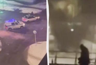 В Мурманске мужчина открыл огонь с крыши многоэтажки (видео)