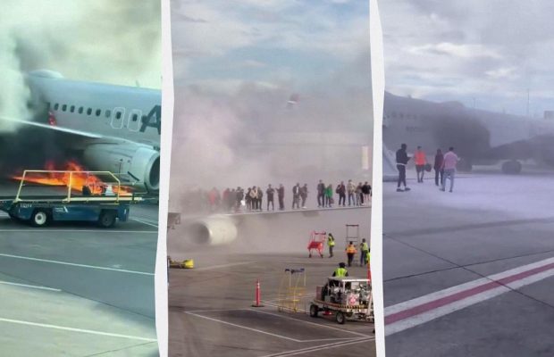 Boeing загорівся після екстреної посадки: пасажири рятувалися на крилі літака (відео)